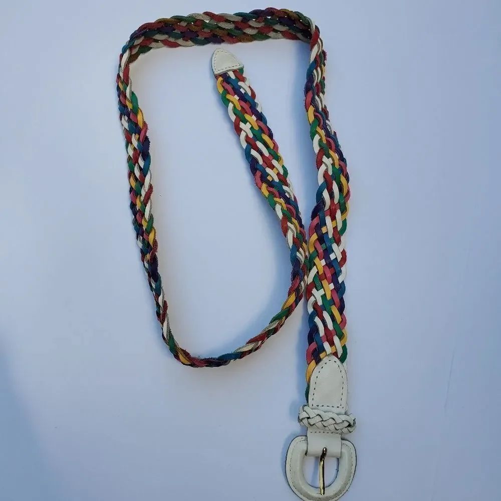 Multi Colored Split Leather Belt